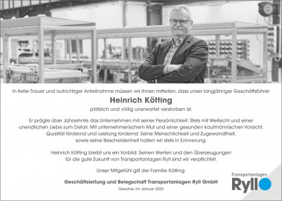 Trauer um Heinrich Kötting