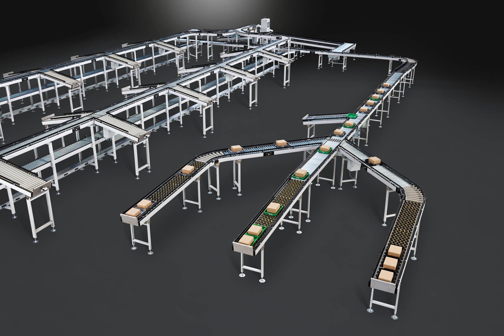 Packing table system in warehouse logistics