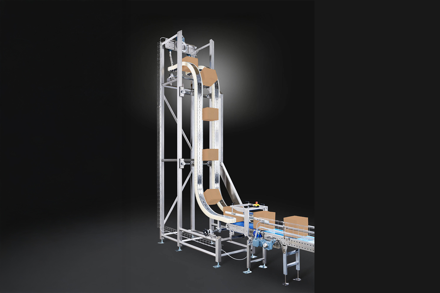 Clamping conveyor for carton transport