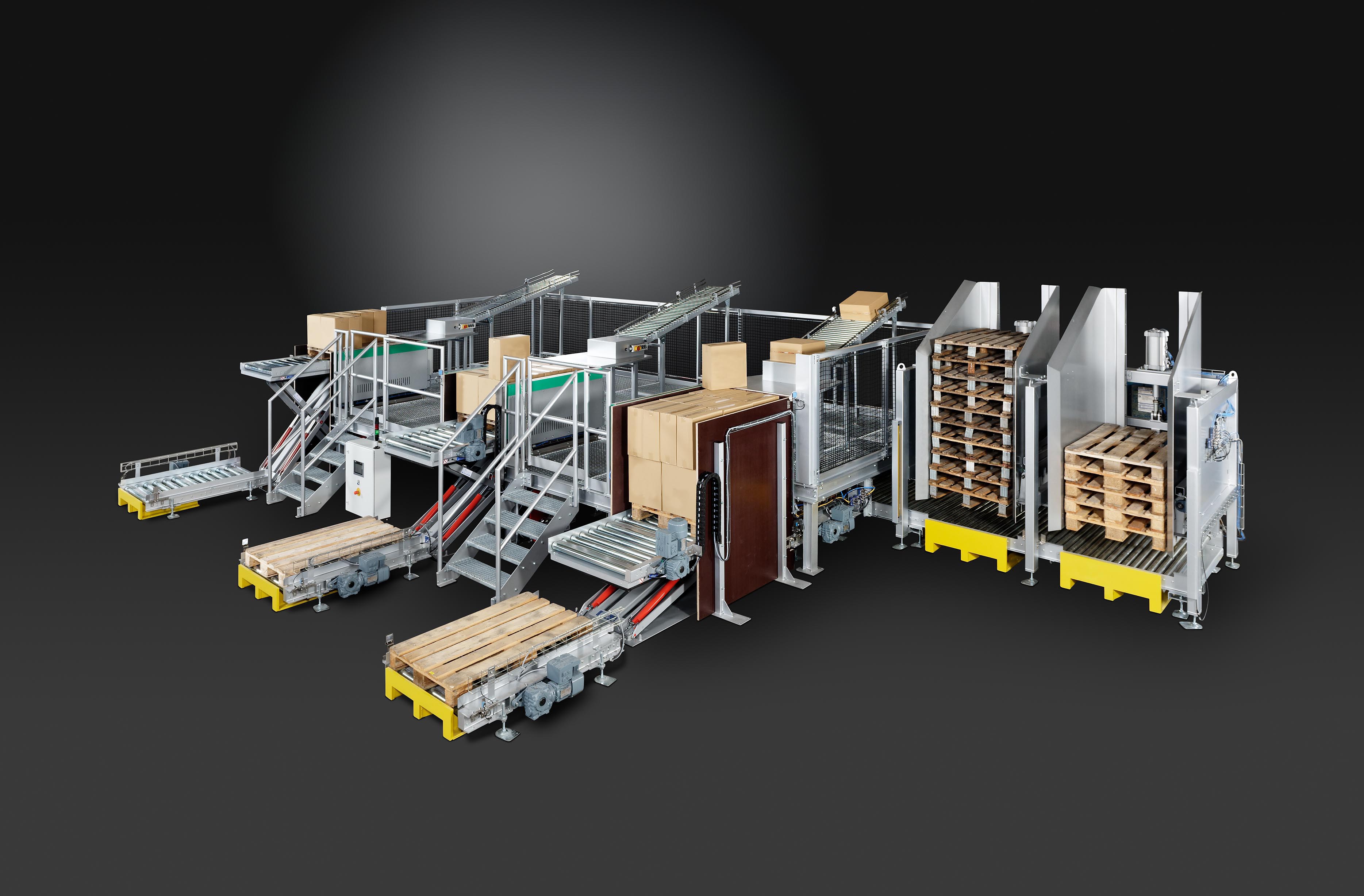 Packing station for manual palletizing