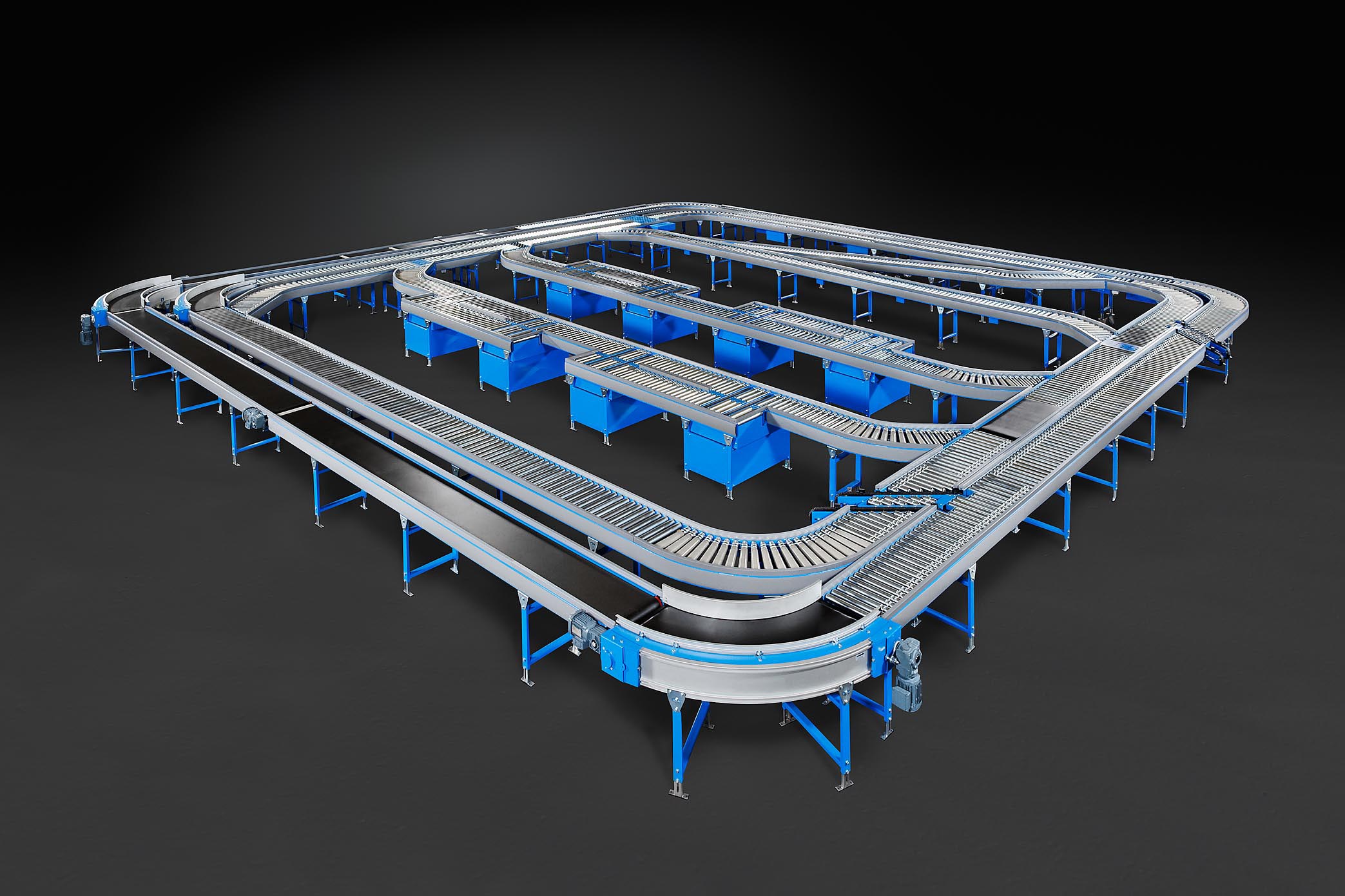 Rotary conveyor system (loop conveyor technology)